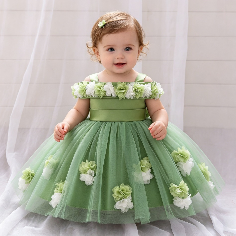 Baby Z Clothing - Nuovo Vestito da Principessa per Neonata,
