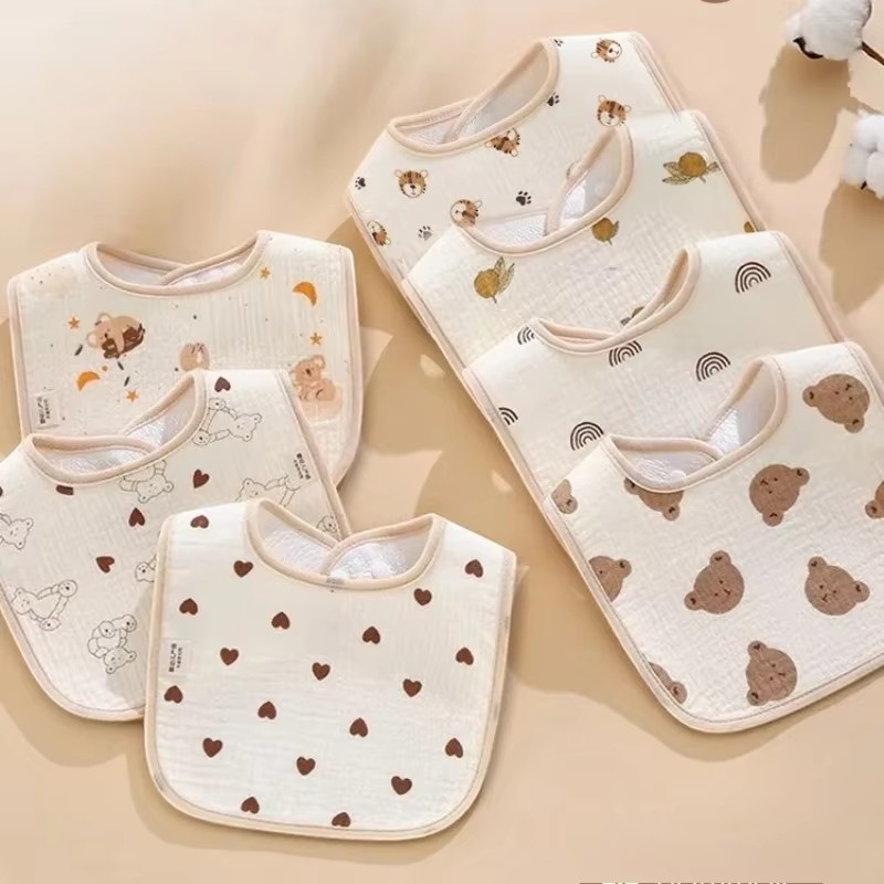 Printed Bibs Pack - Set di 7 Bavaglini per Neonati