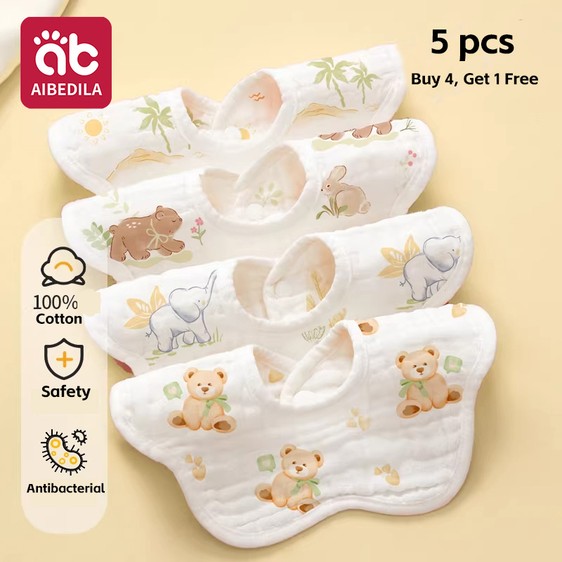 Printed Bibs Pack - Set di 5 Bavaglini Bandana in