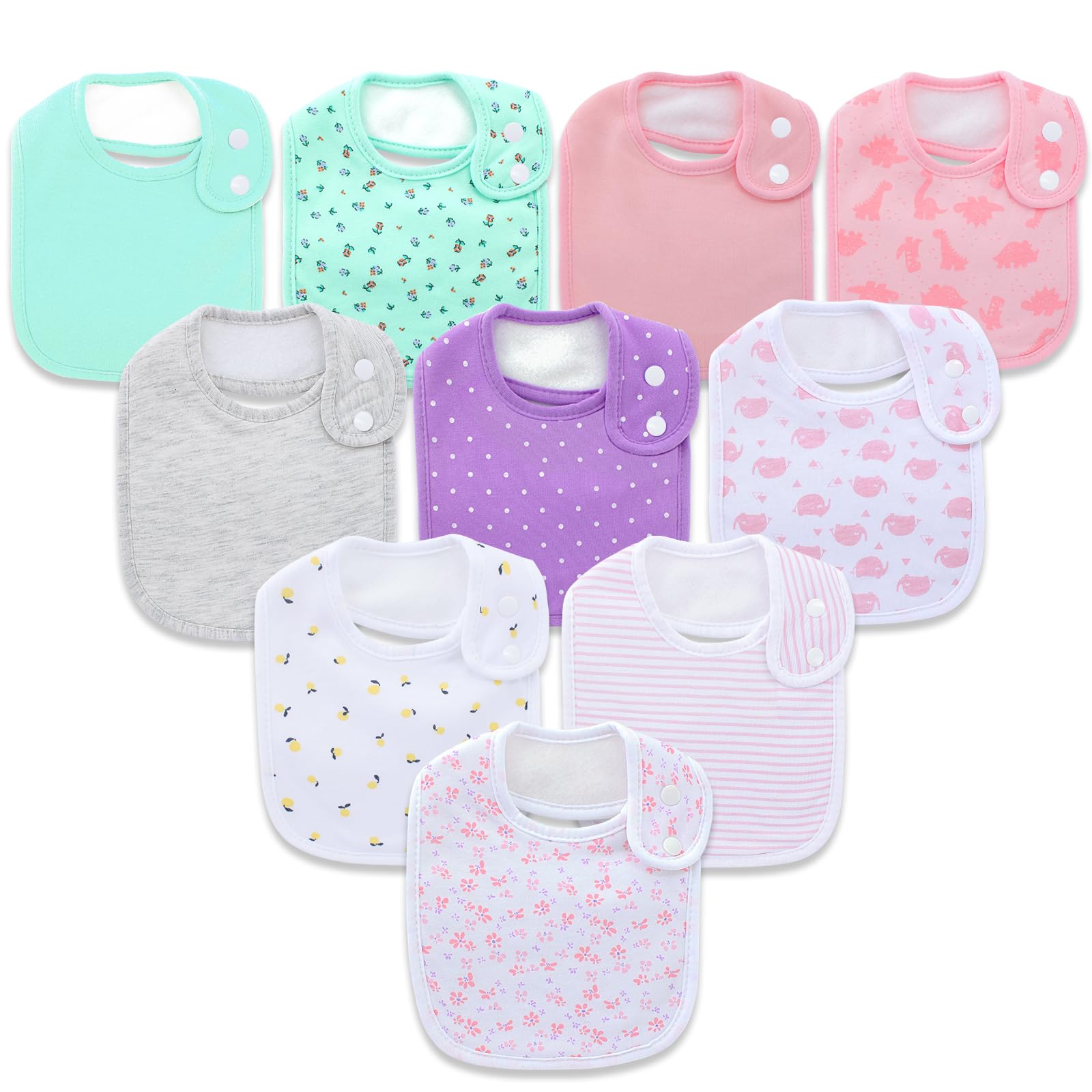 Printed Bibs Pack - Benoxine Confezione da 10 Bavaglini a