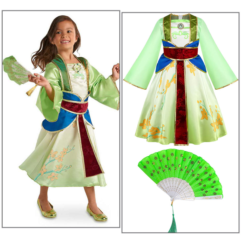 Baby Z Clothing - Costumi da Principessa Mulan per Bambine,