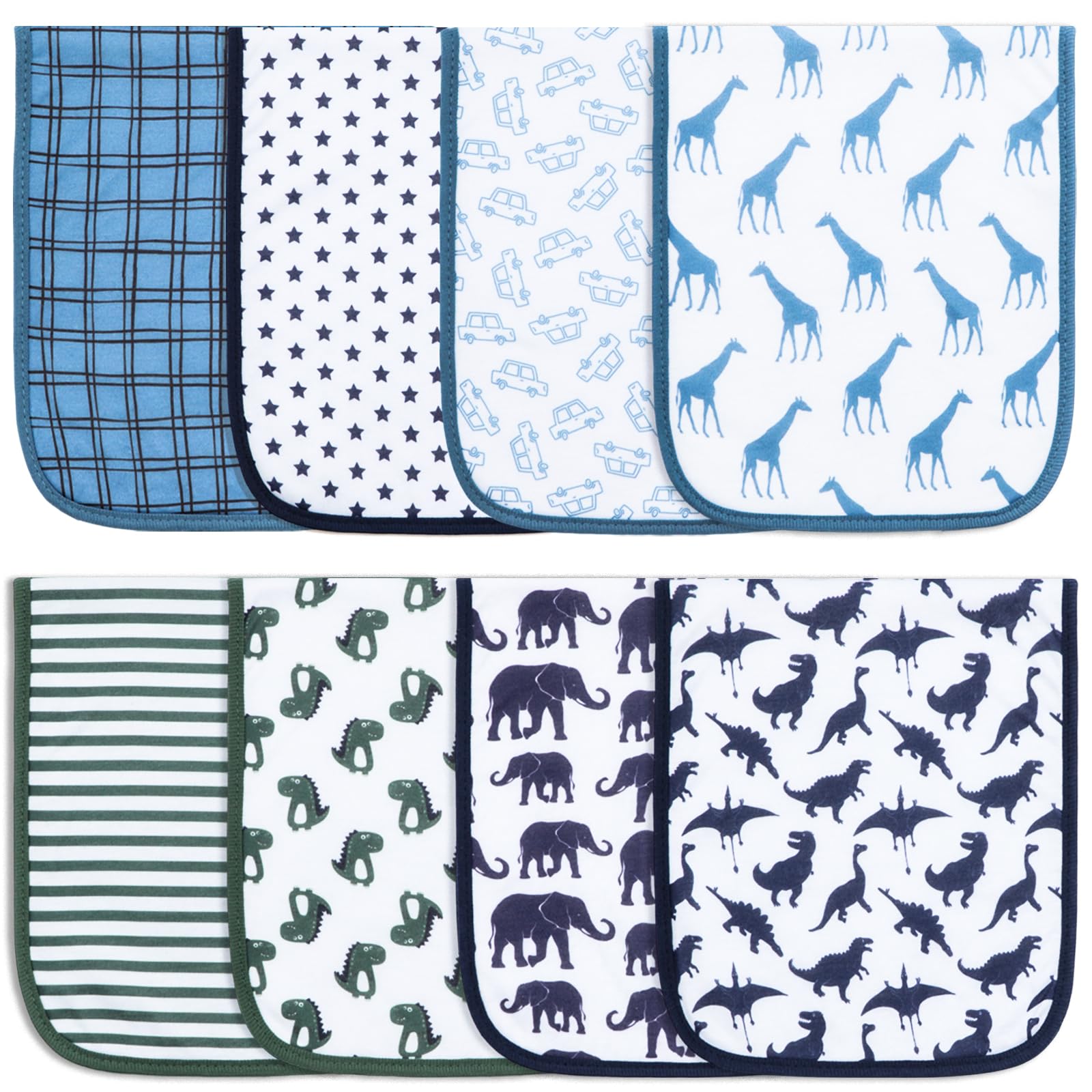 Printed Bibs Pack - Benoxine Confezione da 8 Panni per