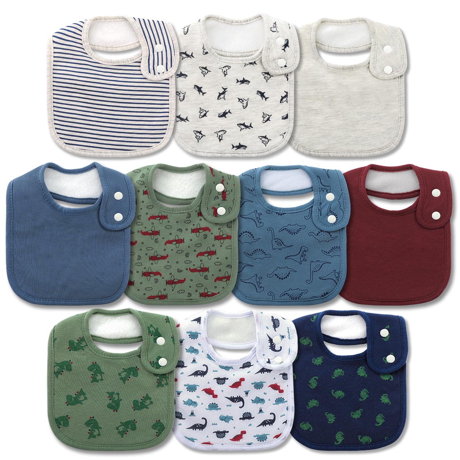 Printed Bibs Pack - Confezione da 10 Bavaglini a Bandana