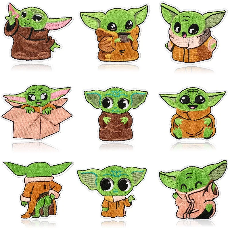 Baby Yoda Clothing - 9 toppe termoadesive con personaggi di