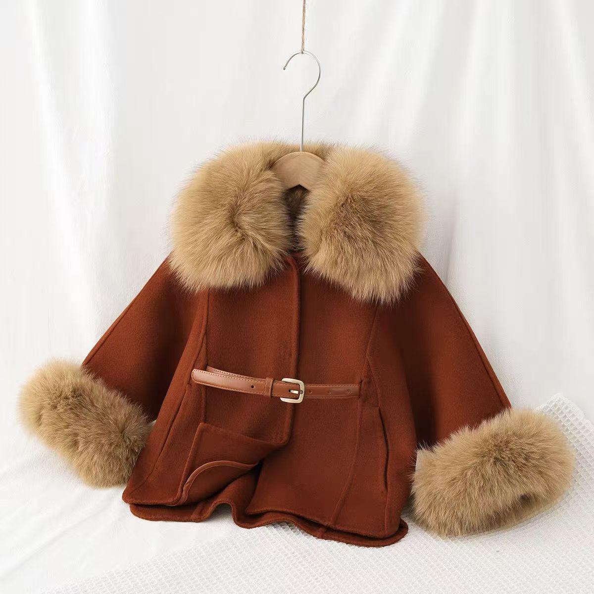 Baby Clothing High End - Cappotto di lana double face da